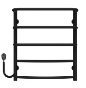 Электрический полотенцесушитель Deffi Каскад Дуга П5 400х600 левое подключение черный C.KD.60.40.5.E.B.L.5