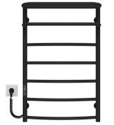 Електрична сушарка для рушників Deffi Готель П7 500х800 ліве підключення JD03 чорний C.OD.80.50.7.E.B.L.1