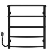 Електричний сушарка для рушників Deffi Каскад Дуга П5 400х600 ліве підключення чорний C.KD.60.40.5.E.B.L.5