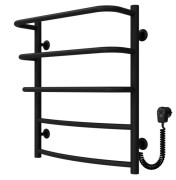 Электрический полотенцесушитель Deffi Каскад Дуга П5 500х600 правое подключение черный C.KD.60.50.5.E.B.R.5