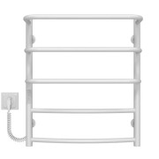 Электрический полотенцесушитель Deffi Каскад Дуга П5 500х600 левое подключение WD03 белый C.KD.60.50.5.E.W.L.3