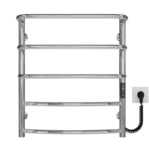 Электрический полотенцесушитель Deffi Каскад Дуга П5 500х600 правое подключение JD03 хром C.KD.60.50.5.E.C.R.1