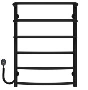 Електрична сушарка для рушників Deffi Каскад Дуга П6 500х700 ліве підключення чорний C.KD.70.50.6.E.B.L.5