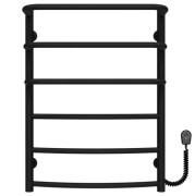 Электрический полотенцесушитель Deffi Каскад Дуга П6 500х700 правое подключение черный C.KD.70.50.6.E.B.R.5