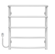 Електрична сушарка для рушників Deffi Каскад Дуга П5 500х600 ліве підключення білий C.KD.60.50.5.E.W.L.5