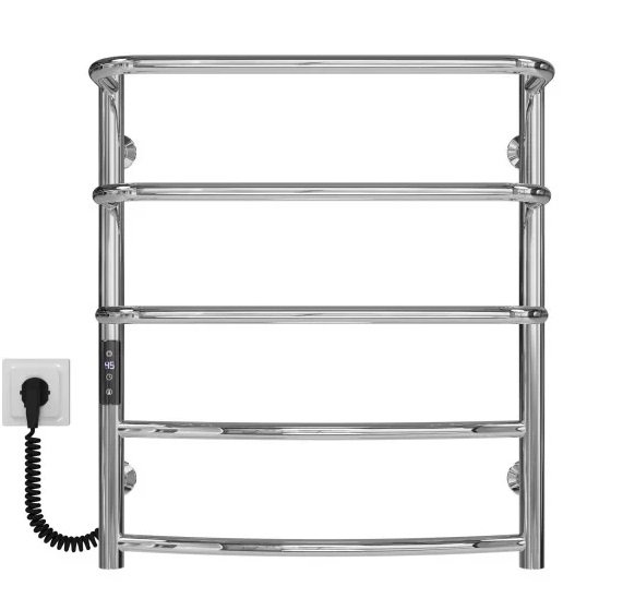 Електрична сушарка для рушників Deffi Каскад Дуга П5 400х600 ліве підключення JD03 хром C.KD.60.40.5.E.C.L.1