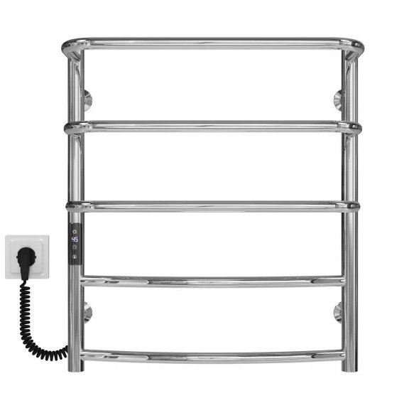 Електричний сушарка для рушників Deffi Каскад Дуга П5 500х600 ліве підключення JD03 хром C.KD.60.50.5.E.C.L.1