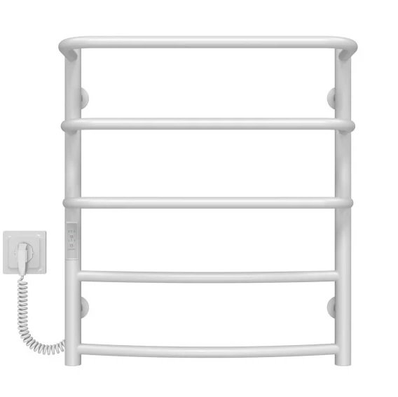 Електричний сушарка для рушників Deffi Каскад Дуга П5 500х600 ліве підключення WD03 білий C.KD.60.50.5.E.W.L.3