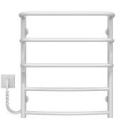 Электрический полотенцесушитель Deffi Каскад Дуга П5 500х600 левое подключение WD03 белый C.KD.60.50.5.E.W.L.3