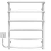 Электрический полотенцесушитель Deffi Каскад Дуга П6 500х700 левое подключение WD03 белый C.KD.70.50.6.E.W.L.3