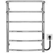 Електрична сушарка для рушників Deffi Каскад Дуга П6 500х700 праве підключення JD03 хром C.KD.70.50.6.E.C.R.1