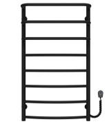 Електрична сушарка для рушників Deffi Каскад Дуга П8 500х900 праве підключення чорний C.KD.90.50.8.E.B.R.5