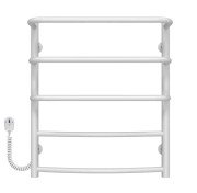 Электрический полотенцесушитель Deffi Каскад Дуга П5 500х600 левое подключение белый C.KD.60.50.5.E.W.L.5