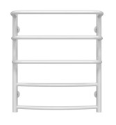 Полотенцесушитель водяной Deffi Каскад Дуга П5 400х600 нижнее подключение белый C.KD.60.40.5.W.A