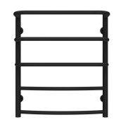 Полотенцесушитель водяной Deffi Каскад Дуга П5 400х600 боковое правое подключение черный C.KD.60.40.5.B.C