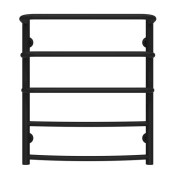 Полотенцесушитель водяной Deffi Каскад Дуга П5 500х600 боковое левое подключение черный C.KD.60.50.5.B.B