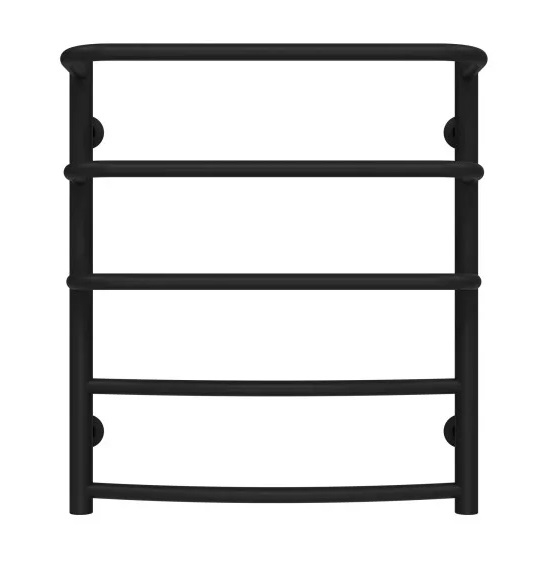 Сушка для рушників водяна Deffi Каскад Дуга П5 500х600 бічне праве підключення чорний C.KD.60.50.5.B.C