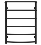 Полотенцесушитель водяной Deffi Каскад Дуга П6 500х700 боковое левое подключение черный C.KD.70.50.6.B.B