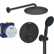 Душевая система скрытого монтажа Grohe Eurosmart с Tempesta 250 черный матовый UA26415SC9