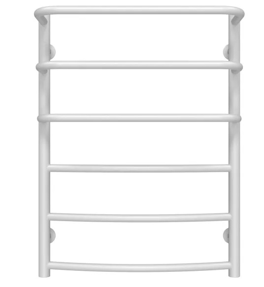 Полотенцесушитель водяной Deffi Каскад Дуга П6 500х700 боковое правое подключение белый C.KD.70.50.6.W.C