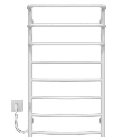 Электрический полотенцесушитель Deffi Каскад Дуга П8 500х900 левое подключение WD03 белый C.KD.90.50.8.E.W.L.3