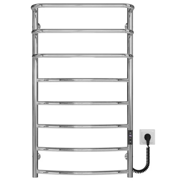 Електричний сушарка для рушників Deffi Каскад Дуга П8 500х900 праве підключення JD03 хром C.KD.90.50.8.E.C.R.1