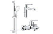 Комплект смесителей для ванной Grohe Eurosmart Cosmopolitan 3 в 1 с душевым набором хром хром UA126112M3