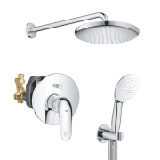 Душевая система скрытого монтажа Grohe Euroeco с верхним душем New Tempesta 250 хром UA2939200L
