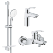 Комплект смесителей для ванной Grohe Eurosmart 3 в 1 с душевым набором хром UA123238S3
