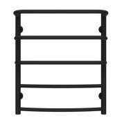 Полотенцесушитель водяной Deffi Каскад Дуга П5 500х600 боковое правое подключение черный C.KD.60.50.5.B.C