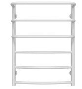 Полотенцесушитель водяной Deffi Каскад Дуга П6 500х700 боковое правое подключение белый C.KD.70.50.6.W.C