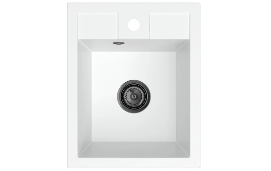 Мойка для кухни Sink Quality Ferrum IK 40 40x50x19,5 с переливом наногранит белый FER.W.1K40.X