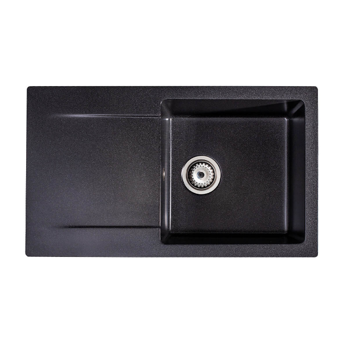 Мийка для кухні Sink Quality Ferrum 1KDO 77x45x21 з переливом нанограніт парча FER.B.1KDO.X