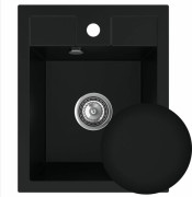 Мойка для кухни Sink Quality Ferrum IK 50 49x45x20,5 с переливом наногранит черный FER.C.1K50.X