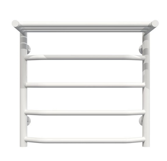 Полотенцесушитель водяной Deffi Трапеция с полкой П5 500х500 нижнее подключение белый C.TP.50.50.5.W.A