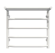 Сушка для рушників водяна Deffi Трапеція з полицею П5 500х500 нижнє підключення білий C.TP.50.50.5.W.A