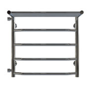 Полотенцесушитель водяной Deffi Трапеция с полкой П5 500х500 боковое левое подключение хром C.TP.50.50.5.C.B