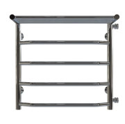 Полотенцесушитель водяной Deffi Трапеция с полкой П5 500х500 боковое правое подключение хром C.TP.50.50.5.C.C