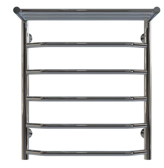 Полотенцесушитель водяной Deffi Трапеция с полкой П6 500х600 нижнее подключение хром C.TP.60.50.6.C.A