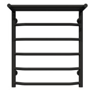 Сушка для рушників водяна Deffi Трапеція з полицею П6 500х600 нижнє підключення чорний C.TP.60.50.6.B.A