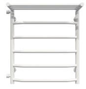 Полотенцесушитель водяной Deffi Трапеция с полкой П6 500х600 боковое левое подключение белый C.TP.60.50.6.W.B