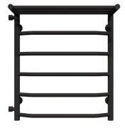 Сушка для рушників водяна Deffi Трапеція з полицею П6 500х600 бічне ліве підключення чорний C.TP.60.50.6.B.B