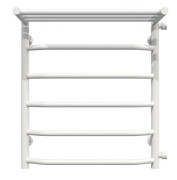 Полотенцесушитель водяной Deffi Трапеция с полкой П6 500х600 боковое правое подключение белый C.TP.60.50.6.W.C