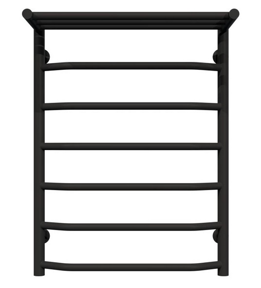 Сушка для рушників водяна Deffi Трапеція з полицею П7 500х700 нижнє підключення чорний C.TP.70.50.7.B.A