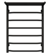 Сушка для рушників водяна Deffi Трапеція з полицею П7 500х700 нижнє підключення чорний C.TP.70.50.7.B.A