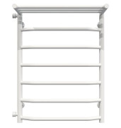 Полотенцесушитель водяной Deffi Трапеция с полкой П7 500х700 боковое левое подключение белый C.TP.70.50.7.W.B