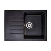 Мойка для кухни Sink Quality Titanite 1KKO 68x49,5x21,5 с переливом наногранит черный TIT.C.1KKO.X