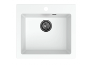 Мойка для кухни Sink Quality Ferrum IK 50 49x45x20,5 с переливом наногранит белый FER.W.1K50.X