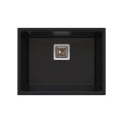 Мойка для кухни Sink Quality Argon 1KBO 60 55x42x22,5 с переливом наногранит черный ARG.C.1KBO.60