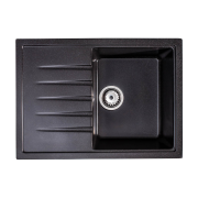 Мийка для кухні Sink Quality Titanite 1KKO 68x49,5x21,5 з переливом нанограніт графіт TIT.G.1KKO.X